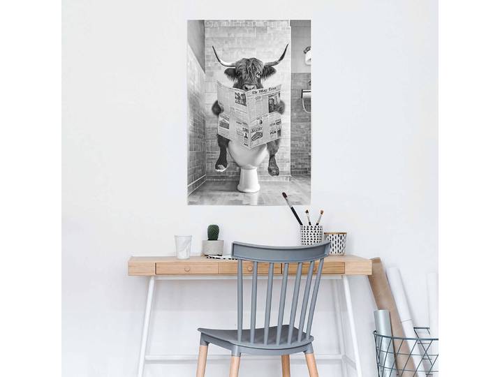 Poster Highlander Toilet Papier Schwarz 61 x 92 x 0cm