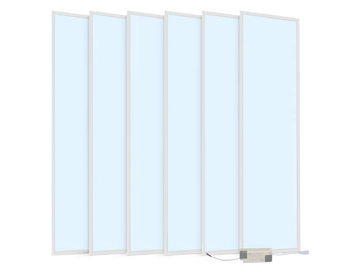 LED-Panel Back-Lit 10682 120x30 6er-Set 120 x 3 x 3cm Weiß Kunststoffart: Polypropylen Material: Metall, Kunststoff Metallart: Aluminium