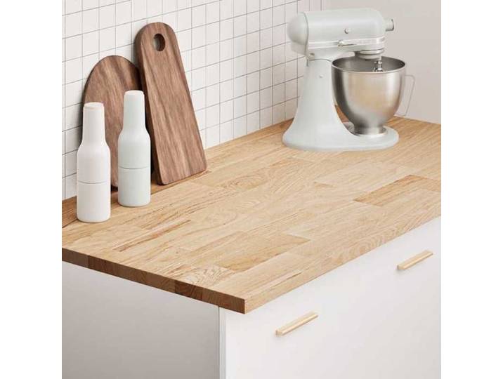 URBRAN®Plan de travail de cuisine bois de chêne massif rectangulaire - Accessoires pour meuble_14880