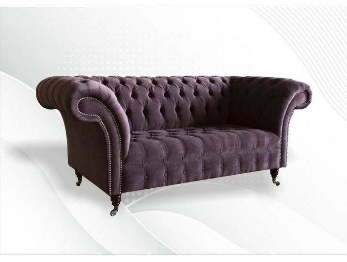 Xlmoebel Chesterfield-Sofa Klassisches Samt Sofa Zweisitzer für stilvolles Wohnen, Sofa 1 Teile, Made in Europa