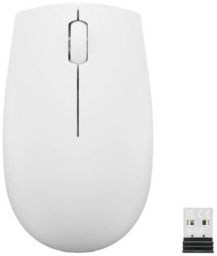 Lenovo 300 Wireless Compact Maus Kabellos Optisch Hellgrau 3 Tasten 1000 dpi