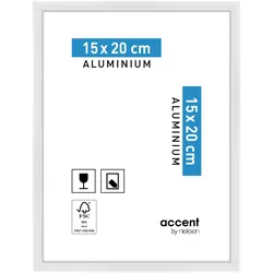 Nielsen Bilderrahmen Accent Aluminium 15 x 20 / Weiß glanz