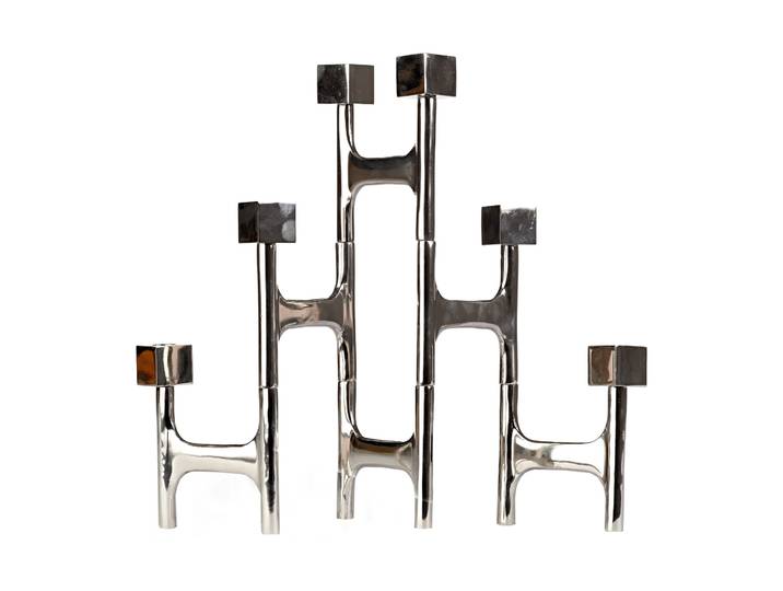 POLSPOTTEN Bougeoir Square Folding 55x40 cm Argent