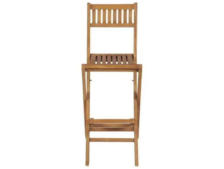 FDSAQOPT Klappbare Garten-Barhocker 2 STK. Massivholz Teak Rückenlehne, Fußstütze, Teak-Massivholz, zusammenklappbar, einfache Montage, 110 kg pro Sitzplatz