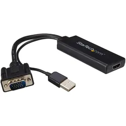 StarTech VGA To HDMI Adapter W/ Audio (VGA, HDMI), Video Adapter, Schwarz