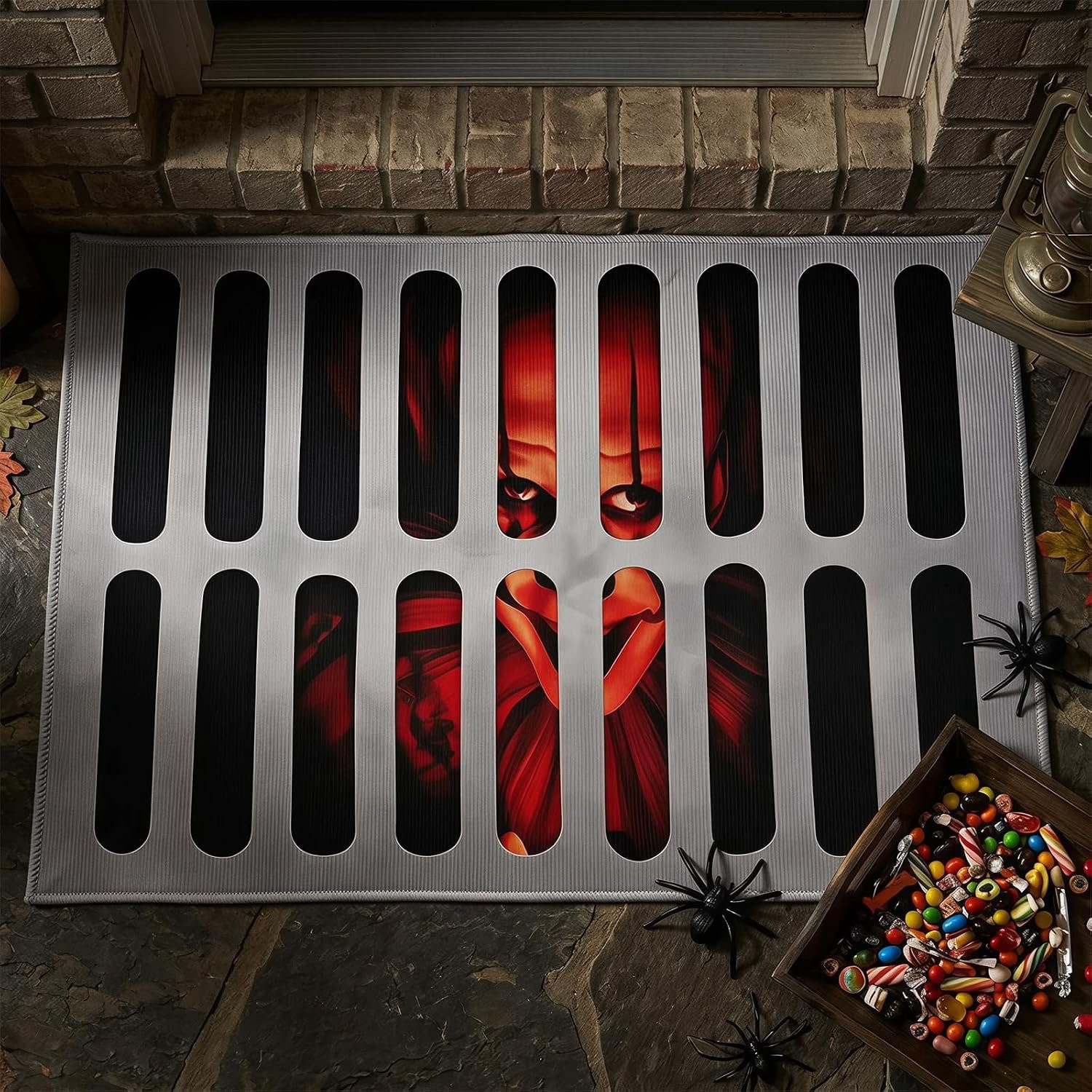 Grappige 3D Halloween deurmat voor binnen met extra dikke decoratie