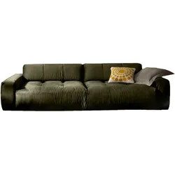 SOFA MIT SITZTIEFENVERSTELLUNG PALACE Dunkelgrün Webstoff Relaxfunktion