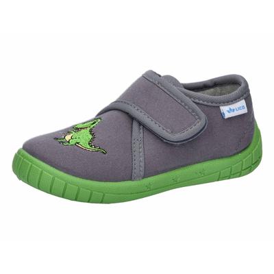 Hausschuh LICO "Hausschuh Cookie Boy", Mädchen, Gr. 27, grau, Synthetik, Schuhe Hausschuh