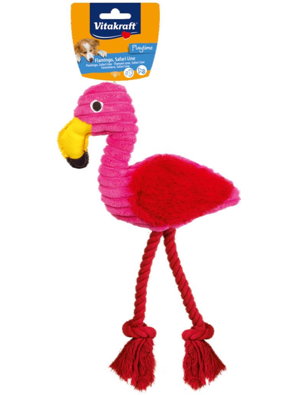 Vitakraft vitakraft Safari Flamingo Spielzeug für Hunde 30 cm
