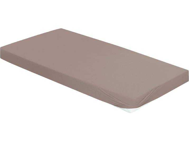 Spannbettlaken BIERBAUM Jersey , grau (stein), 1 Stk., Jersey, 140-160x200-220 30cm, Jersey, Obermaterial: 95% Baumwolle, 5% Elasthan, Bettlaken, Spannbettlaken, 95 % Baumwolle und 5 % Elasthan für optimale Weichheit und Dehnbarkeit