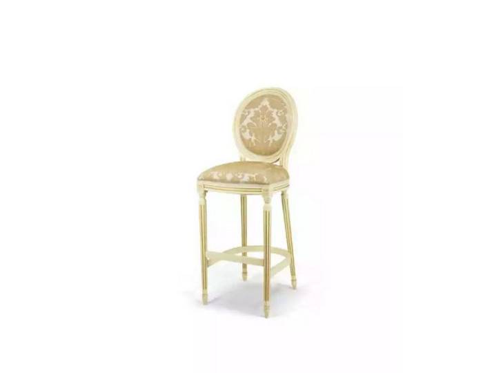 JVmoebel Barhocker Beiger Stoff-Barhocker mit Holzfüßen im modernen Design (1 St., Barstuhl), Made in Europa
