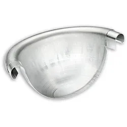 Dachrinne Viertelkugel Grömo zum Löten, universal mit Stift, Zink, verschiedene Größen (Ausführung: Nenngröße 280. Ø 127mm)