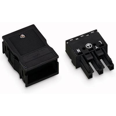 WAGO Netz-Steckverbinder WINSTA MIDI Serie (Netzsteckverbinder) WINSTA MIDI Buchse, gerade Gesamtpolzahl: 2 + PE 25 A Schwarz 1 St.