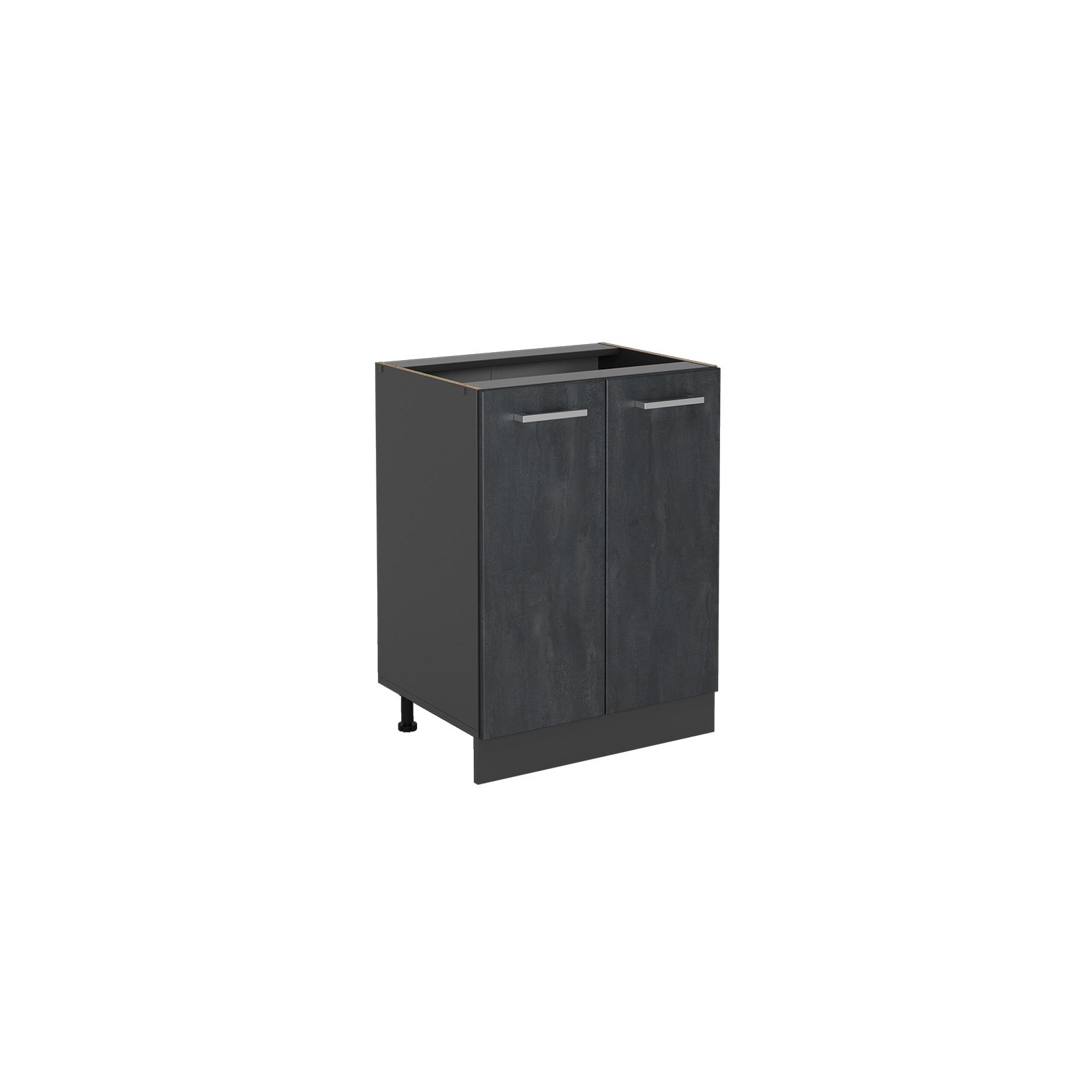 Vicco Unterschrank R-Line Schwarz Beton Anthrazit 60 cm ohne Arbeitsplatte