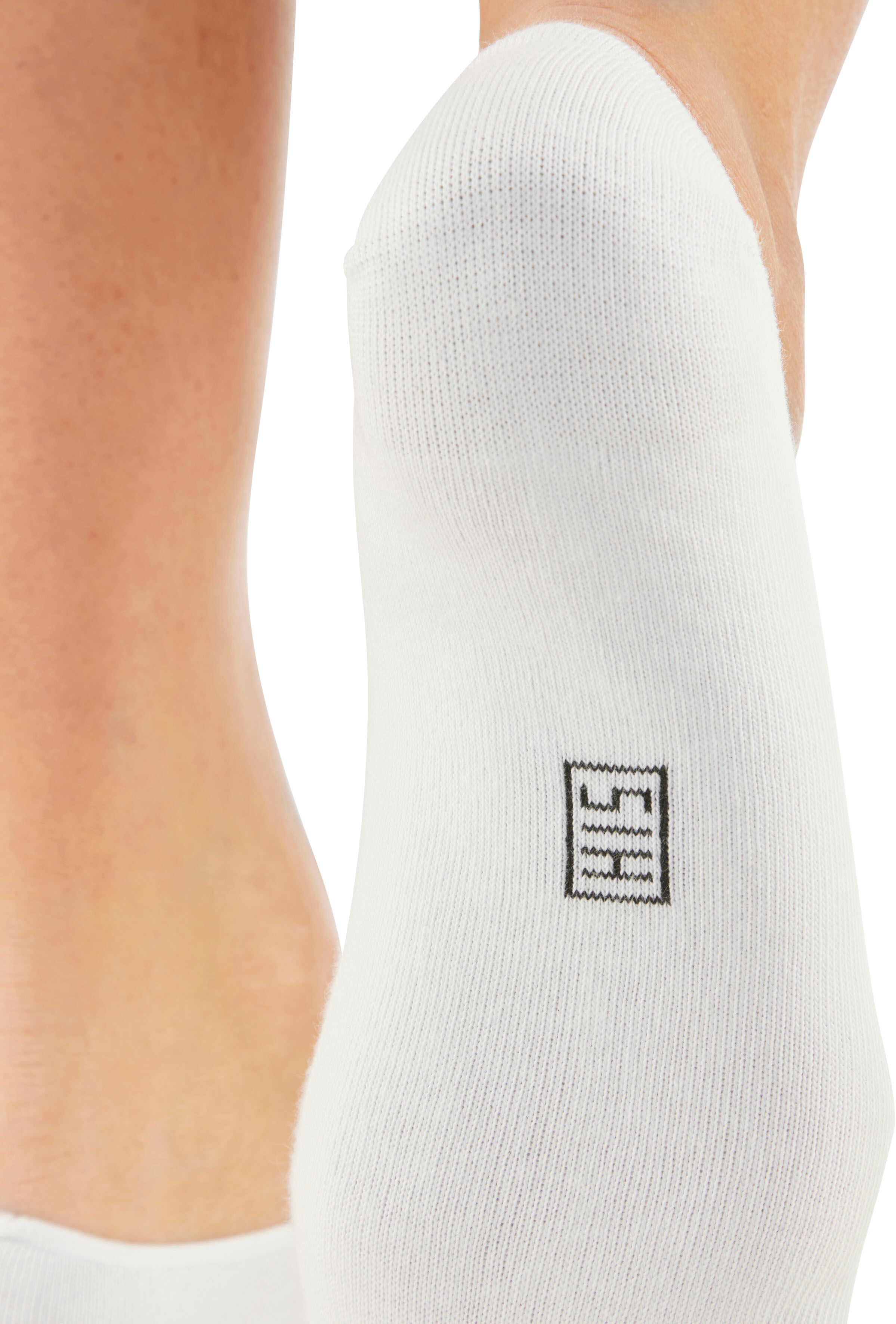 Füsslinge H.I.S "Damen und Herren Socken im Schuh nicht sichtbar", Damen, Gr. 39-42, weiss (10x weiß), Baumwolle, Elasthan, Polyamid, unifarben, elastisch, Socken Füsslinge, weit ausgeschnitten 10x weiß 39-42