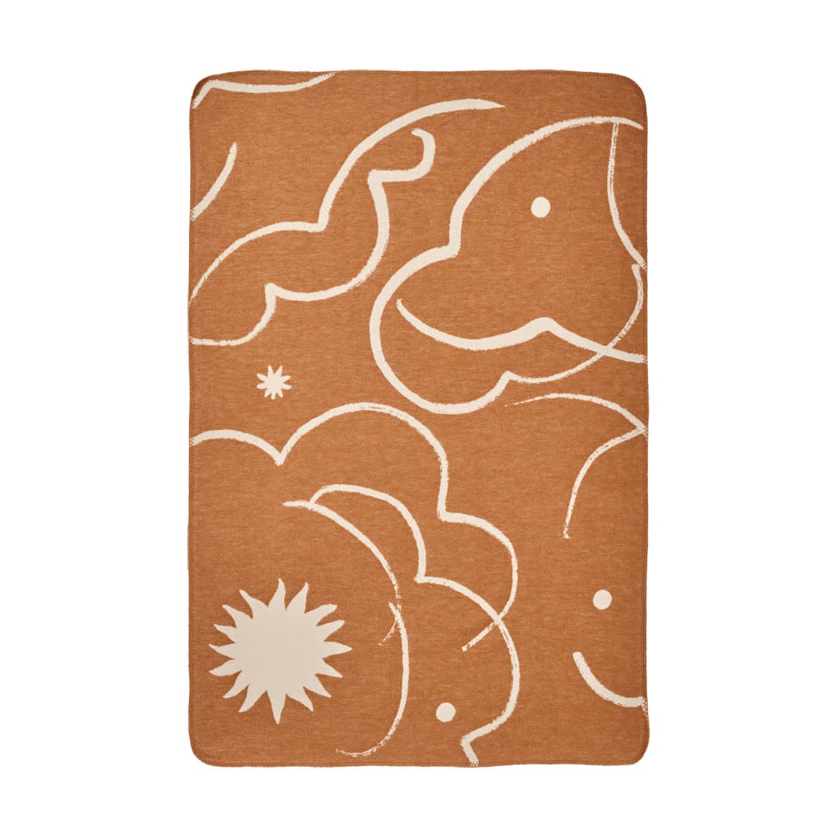 Ferm Living Skye plaid Sienna-parchment 80 x 120 cm