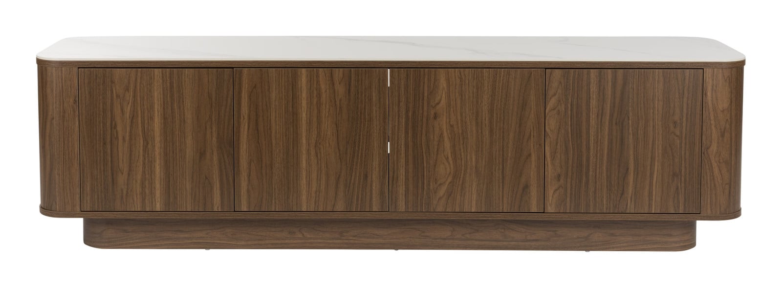 ZILT TV-meubel Nathen Walnoot en marmerlook, Breedte: 180 cm, Bruin