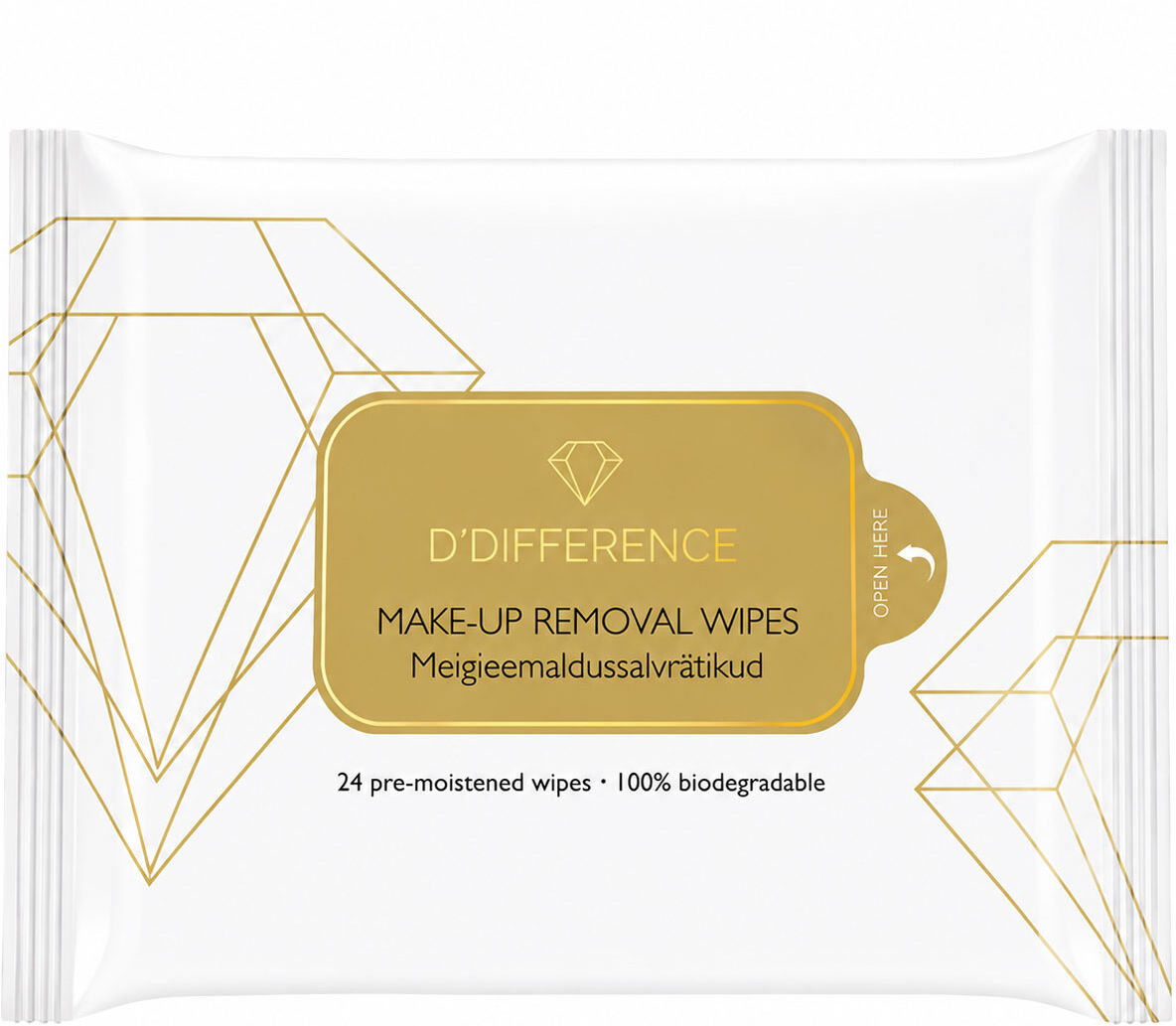D´DIFFERENCE Make-Up Removal Wipes 24pc