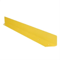 PROREGAL Anfahrschutz-Leitboard | HxBxT 15x120x10cm | Abgerundete Ecken & Gehrungsschnitt | Kunststoffbeschichteter Stahl 10mm | Gelb