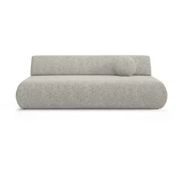BETTSOFA DELTA Hellgrau Geflochtener Stoff mit Schlaffunktion