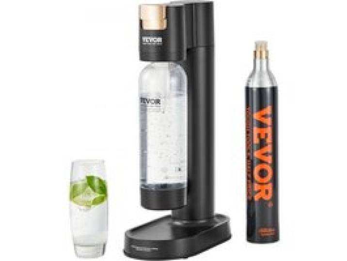 VEVOR Machine à eau gazeuse, machine à eau pétillante et soda pour gazéification domestique avec une bouteille PET de 1 L sans BPA, 1 cylindre de CO2, compatible avec le cylindre de CO2 à visser 60 L