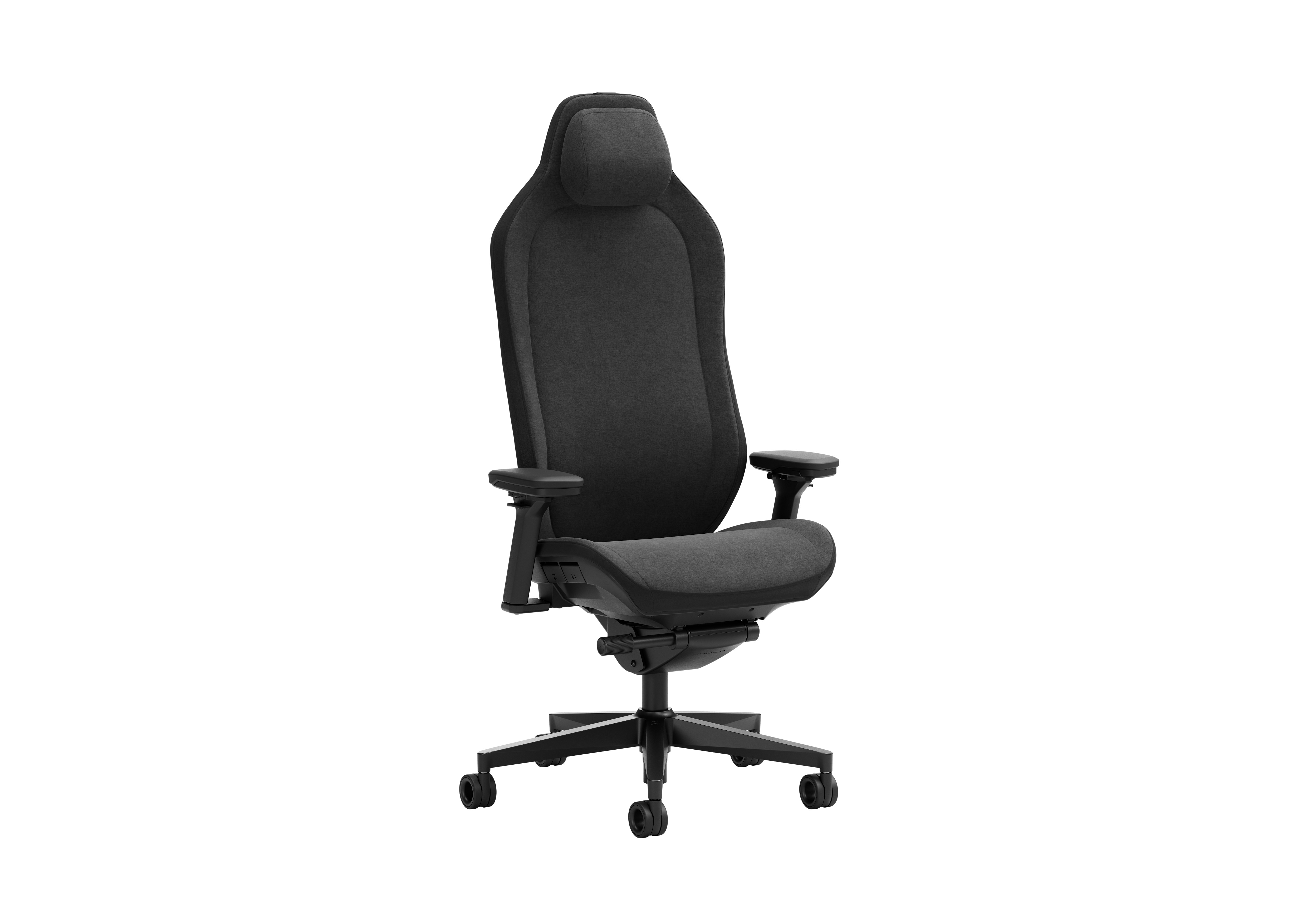 Fractal Refine 2 Gaming Chair Fabric Dark / Schwarz | Synchro-Tilt Mechanismus, Ruckenlehne mit integrierter Lendenwirbelstütze