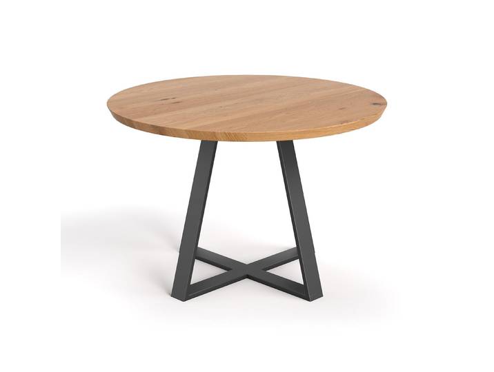 Table ronde industrielle Cloud\, 110 cm\, Chêne\, Moderne