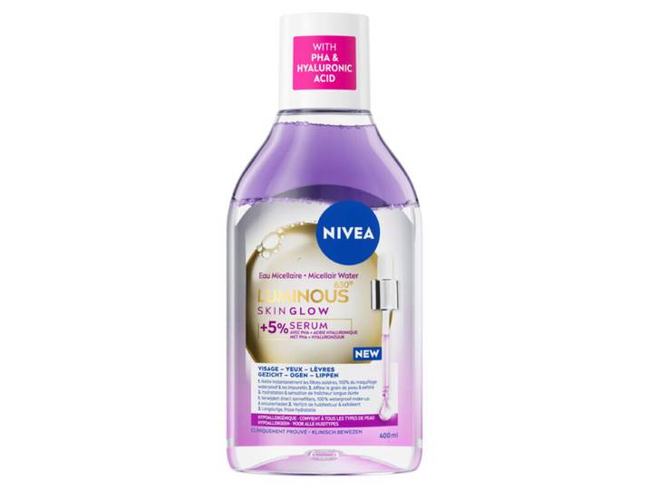 NIVEA Luminous630 Skin Glow Eau Micellaire Démaquillante visage 400 ml