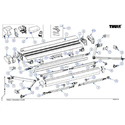 Thule Endkappensatz 2 Stück schwarz für Ducato Adapter V17 für Markise Omnistor 6200 / 6300 - Thule Ersatzteilnummer 1500603178