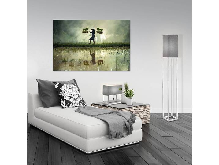Lampe Alfa II 19 x 34 x 30cm Gris/Gris Coton E27