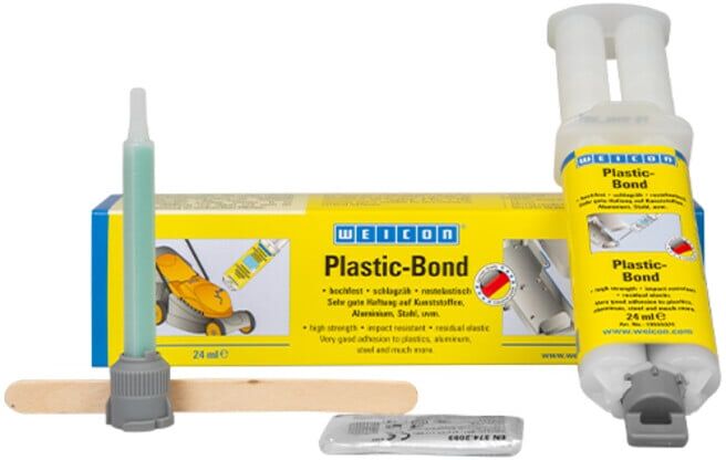 WEICON Plastic-Bond, Kunststoffklebstoff, 1 Set, cremeweiß, milchig (10565025)