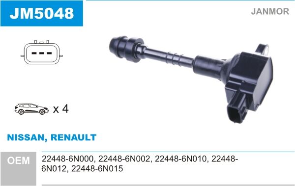 Janmor Zündspule Jm5048 Für Nissan