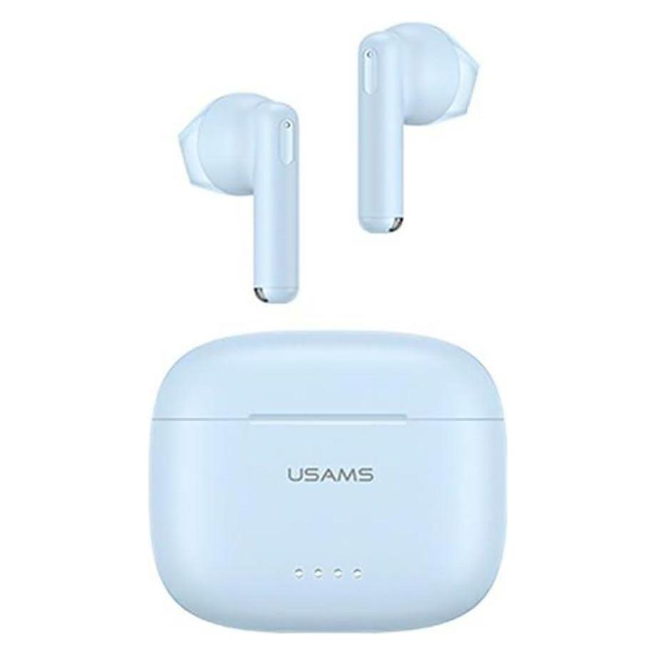Usams Słuchawki Bluetooth 5.3 TWS US Series Dual mic bezprzewodowe niebieskie/blue BHUUS03 (7 h, Kabellos) (BHUUS03)