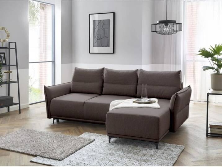 Braunes Ecksofa SORRENTO Sofa-Variante: Rechte Ecke