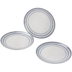 San Ignacio - 3er-Set Dessertteller Ø19cm mit blauen Linien