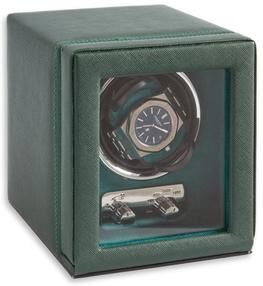 Bey Berk Vita Single Watch Winder in Hunter Green Epi Leather