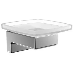 Emco Cue Seifenhalter 323000100 chrom, Kristallglas satiniert