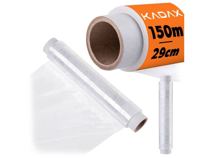 Film alimentaire KADAX 150 m x 29 cm, emballage alimentaire flexible et résistant, 1 pièce