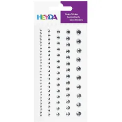 6x Heyda, Sticker, Strass-Sticker Acryl Grösse 2-6mm VE=95 Stück kristall (95 Sticker)