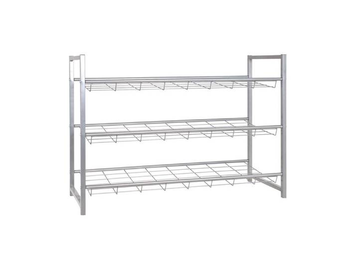 Etagère à chaussures 80x30x60 cm en métal gris