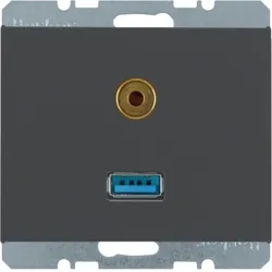 Berker Steckdose USB/3,5mm Audio 3315397006