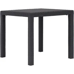 vidaXL Gartentisch Braun 79x79x72 cm Kunststoff Rattan-Optik