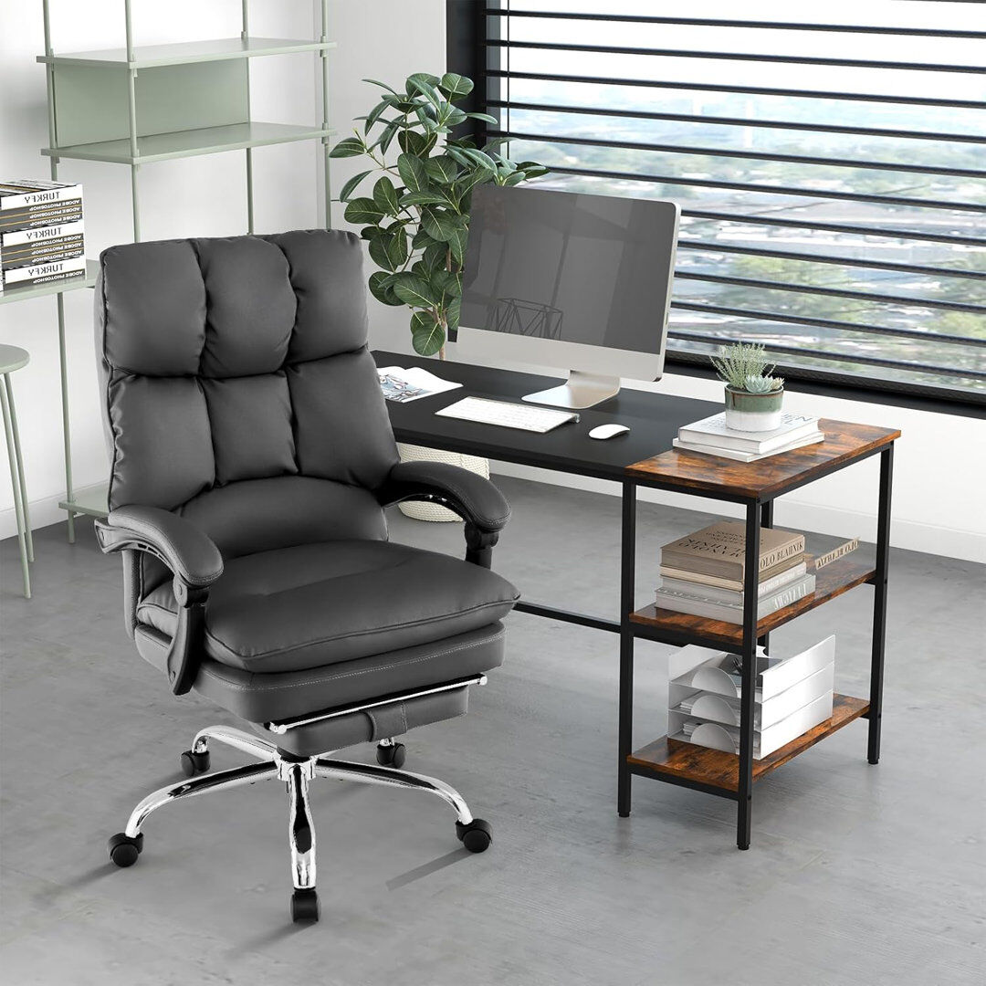 Inbox Zero Office Chair Grey 121cm H X 74cm W X 74cm D