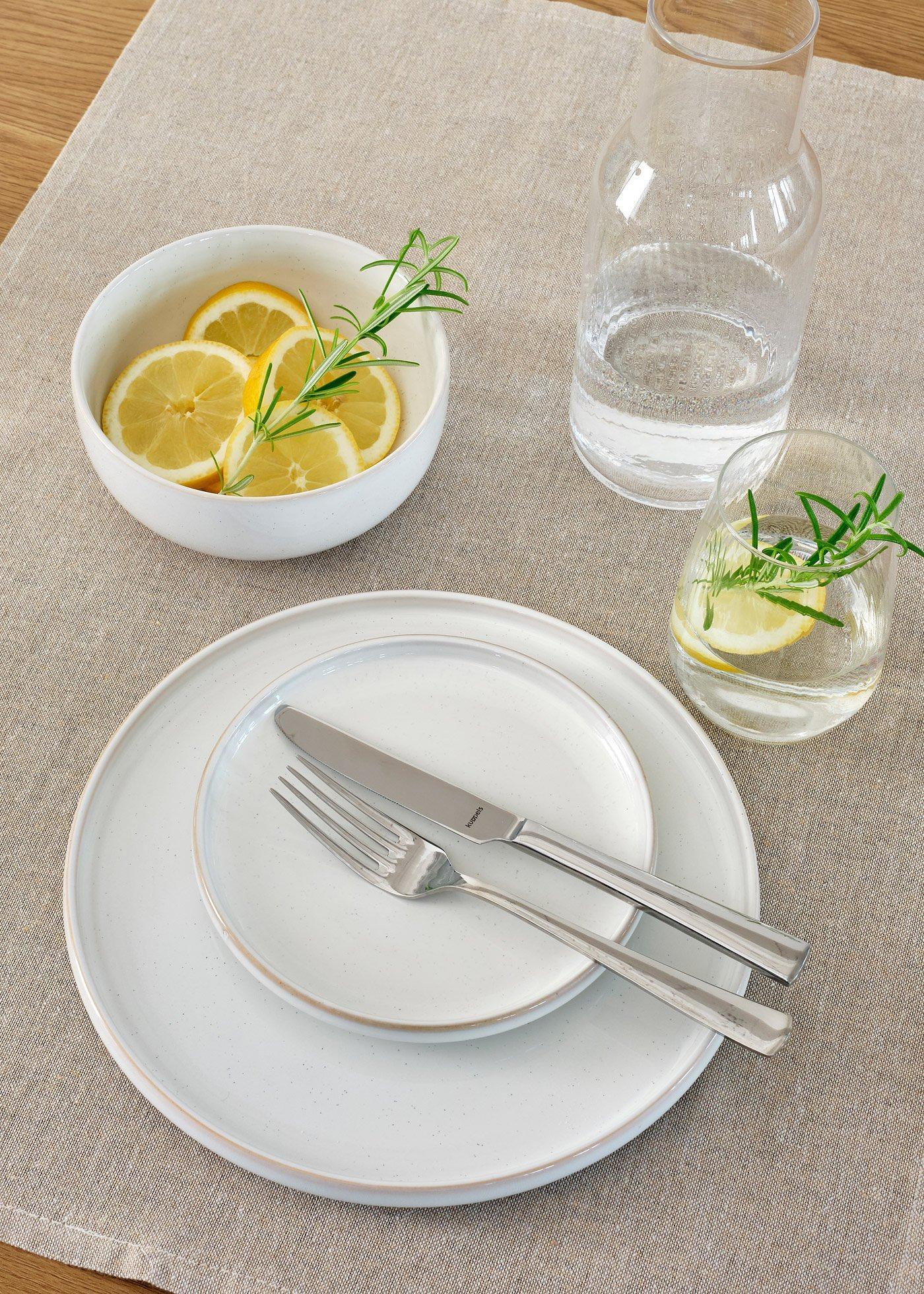 bonprix Geschirr-Set (12-tlg. Set), beige, Gr.Onesize, Eleganz und Vielseitigkeit: Das 12-teilige Geschirrset für jeden Anlass