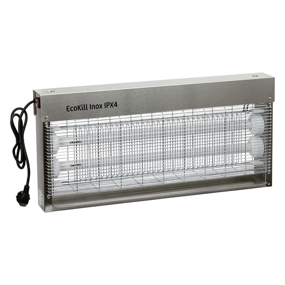 Kerbl 299936 Elektrische Fliegenvernichter Ecokill, Inox IP X 4, 2 x 20 W (299936)