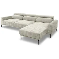 SOMETA Ecksofa Mons Stoff Grau Hellgrau