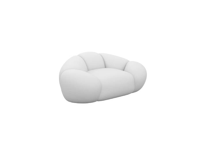 Design Echtleder Loungesessel „Arden“ Echtleder White BLOOMINGLOFT Collection