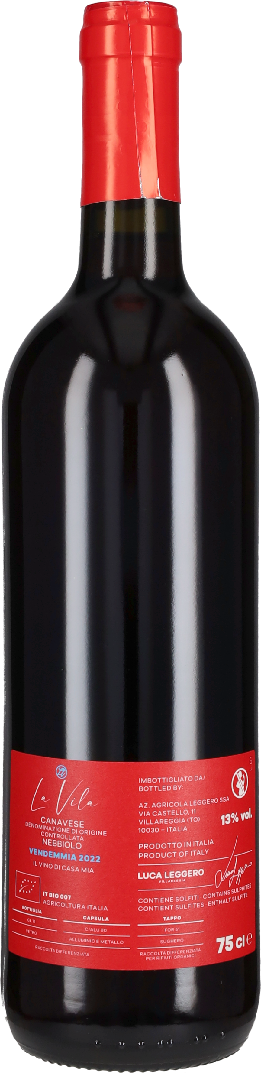 Luca Leggero Nebbiolo 'La Vila' 2022