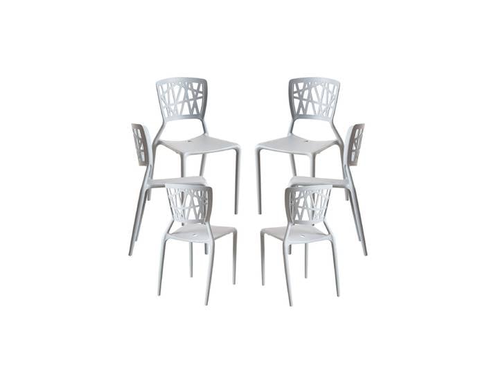 6er Set Delta Stühle - Gris clair