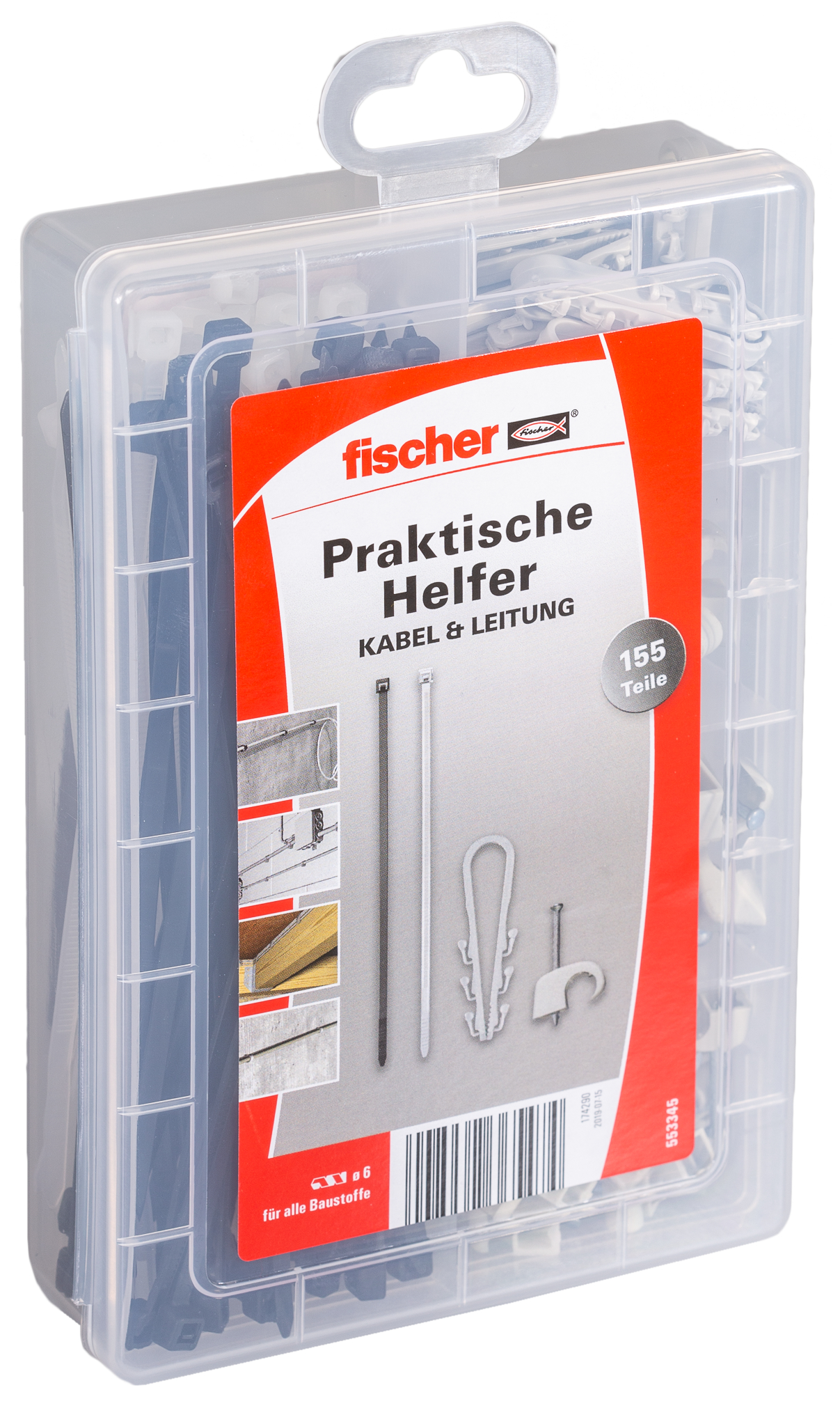 fischer Deutschland Vertriebs GmbH fischer Praktische Helfer Kabel & Leitung (155-tlg.) 553345